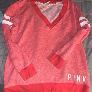 Rare Victoria’s Secret pink varsity v neck sweater